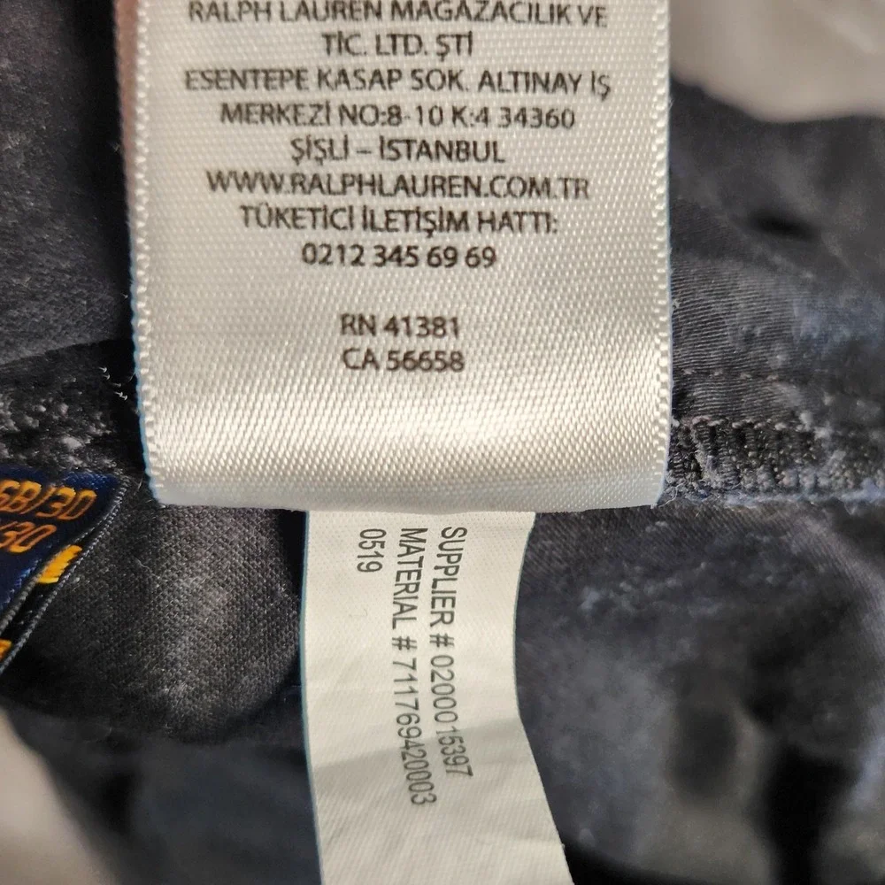 Polo Ralph Lauren Pants Mens 46x30 Black Straight Leg Cotton Stretch